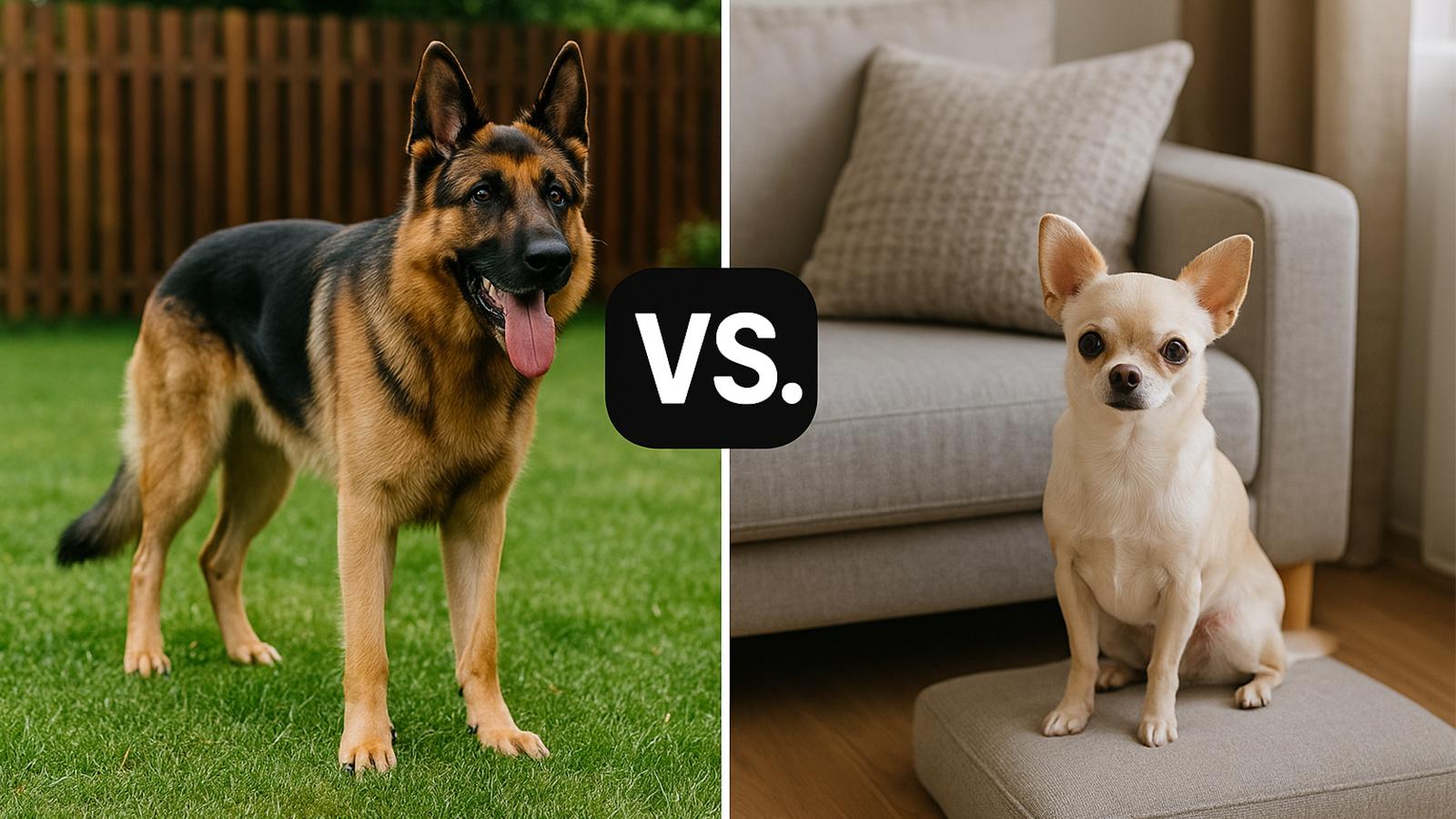 ovčák na zahradě vs. čivava na gauči 